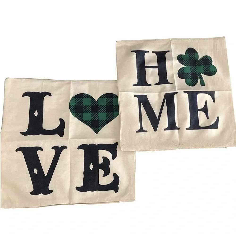 Farmhouse Pillow Cover Set 18 x 18 NEW